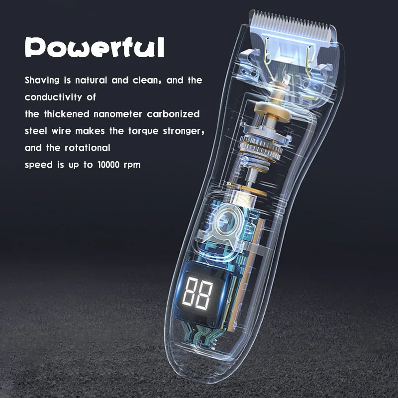 WAIKIL New baby electric hair clipper with low noise ceramic blade trimmer USB charging waterproof and silent hair clipper