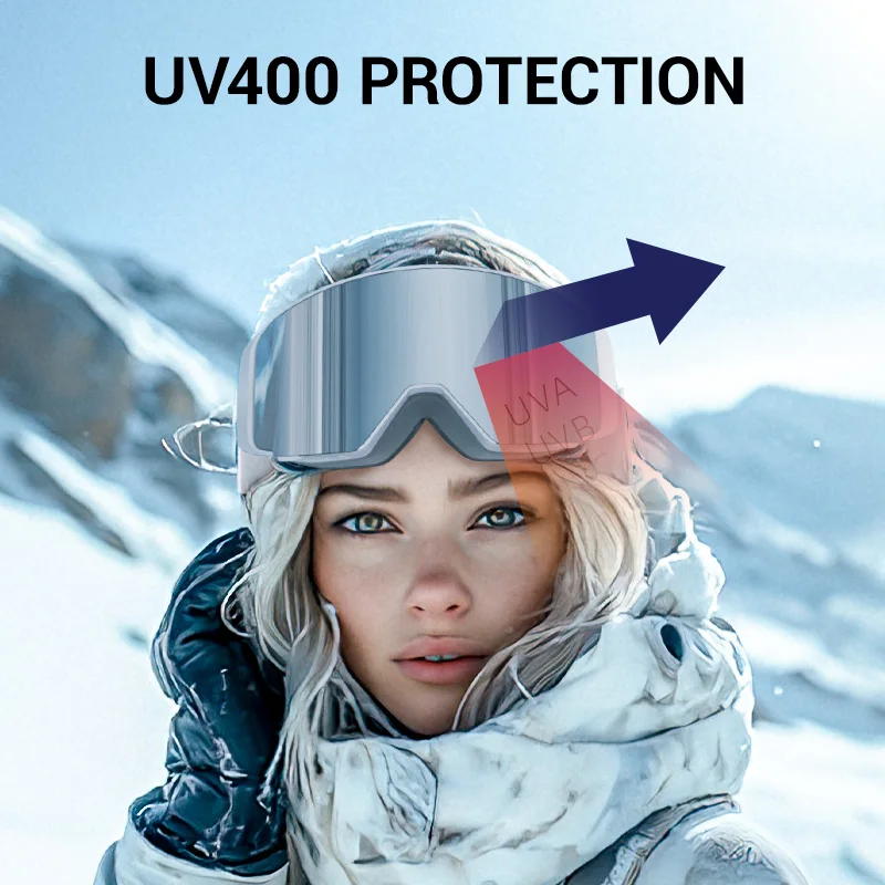 KAPVOE Ski Glasses Sports Snow Mountain Double Anti-Fog Glasses Winter Men Women Outdoor Ski Glasses Snowboarding Snow Skiing