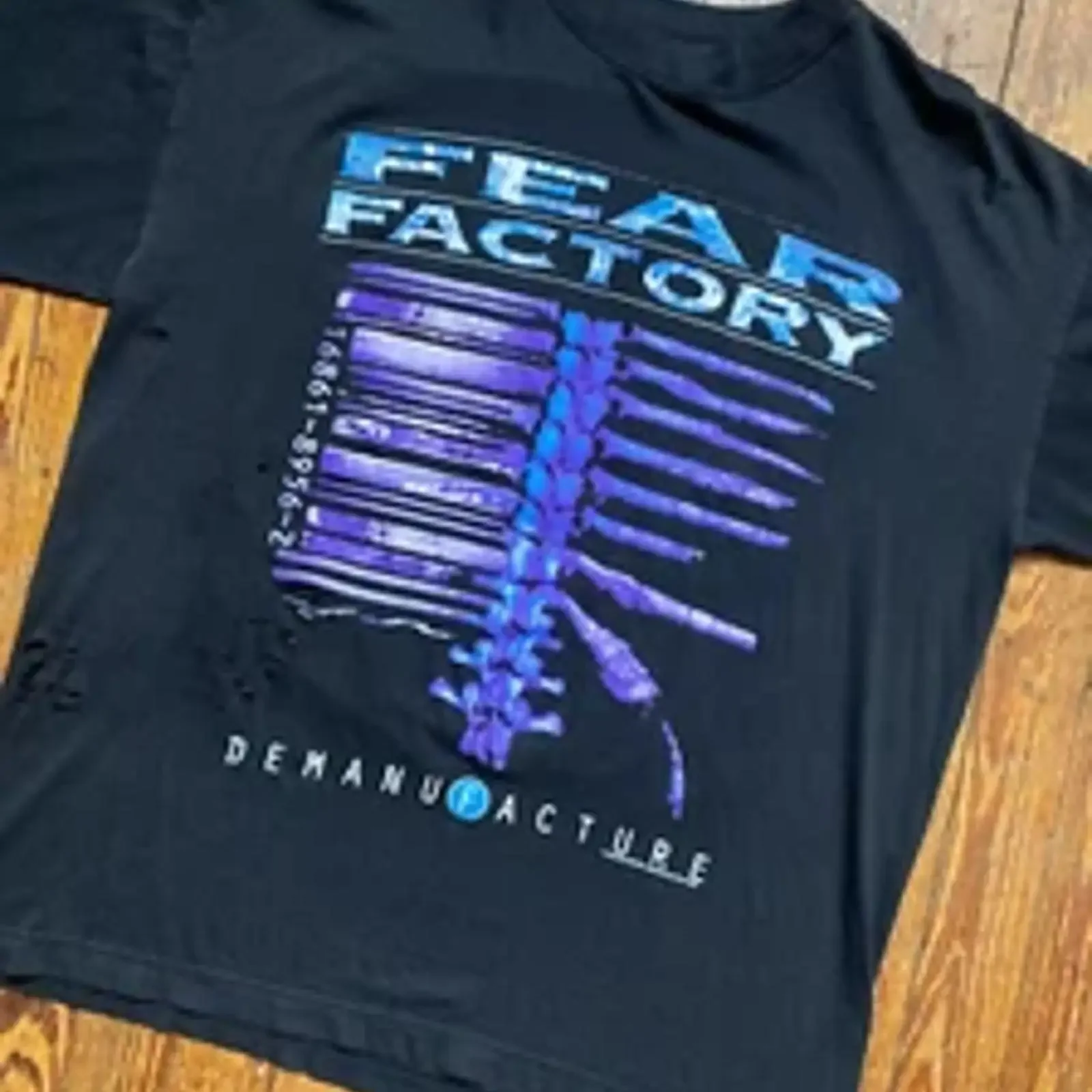 Fear Factory 95' Demanufacture  T SHIRT FULL SIZE S 5XL vintage Washed homme Soft Breathable Top For Everyday Wear Slightly