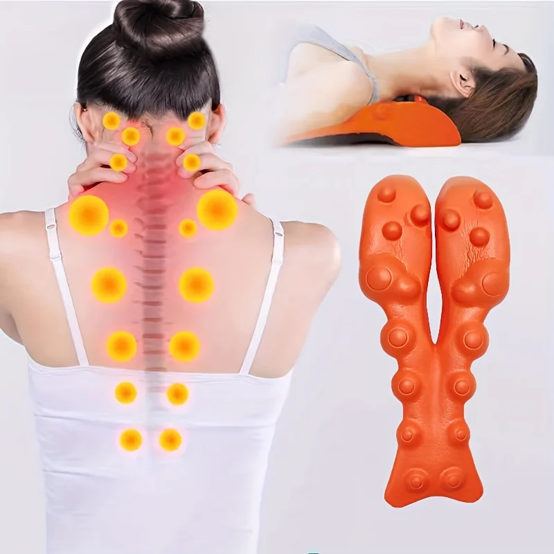 

Cervical Neck Traction Device, Neck and Shoulder Relaxer with Massage Points, Cervical Pillow for Pain Relief