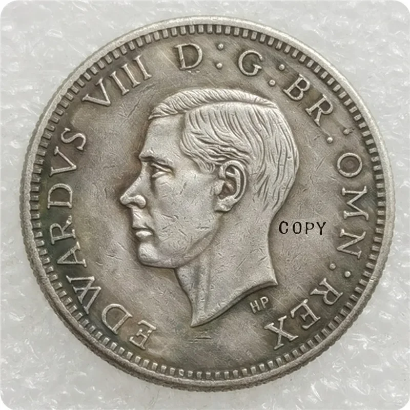 1937 United Kingdom 2 Shillings - Edward VIII (Pattern) Copy Coin Crypto Challenge Pocket Coins Christmas Gifts