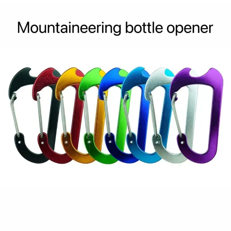 

Tactical Aluminum Keychain Buckle With Bottle Opener Function For Outdoor Hiking Travel Bag Backpack Hook Portable EDC Accessory