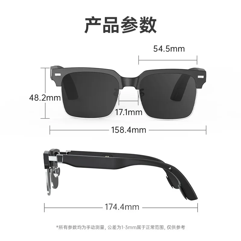 Upgraded Bone Conduction Bluetooth Glasses Smart Sunglasses Anti-Blue Light Waterproof