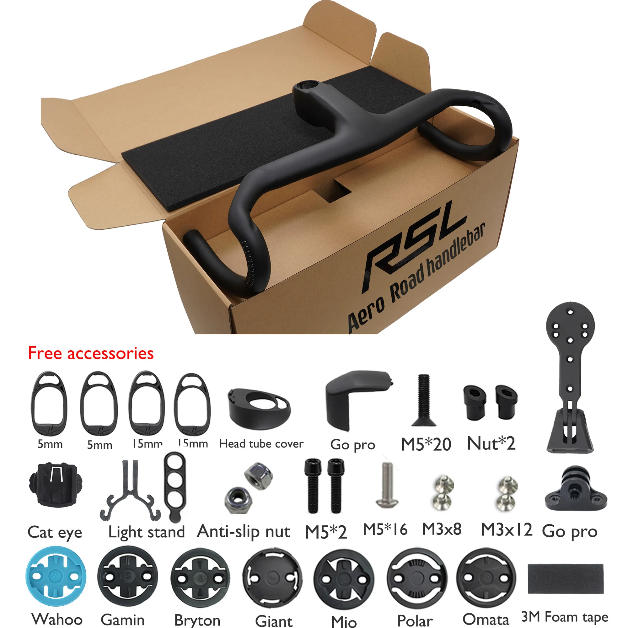 

Aero RSL Road OCLV Carbon Integrated Road Bike Handlebar/Stem, -7° Ergonomic Design for Madone Gen 8, Checkmate SLR