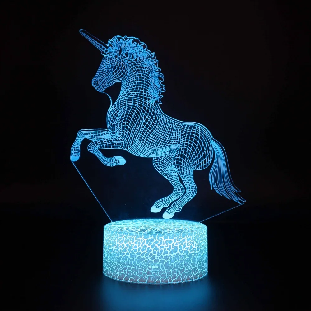 Nighdn 3D Unicorn Lamp Led Night Light for Kids Bedroom Bedside Lamp Table Decoration Child Nightlight Gift for Girls Boys Baby