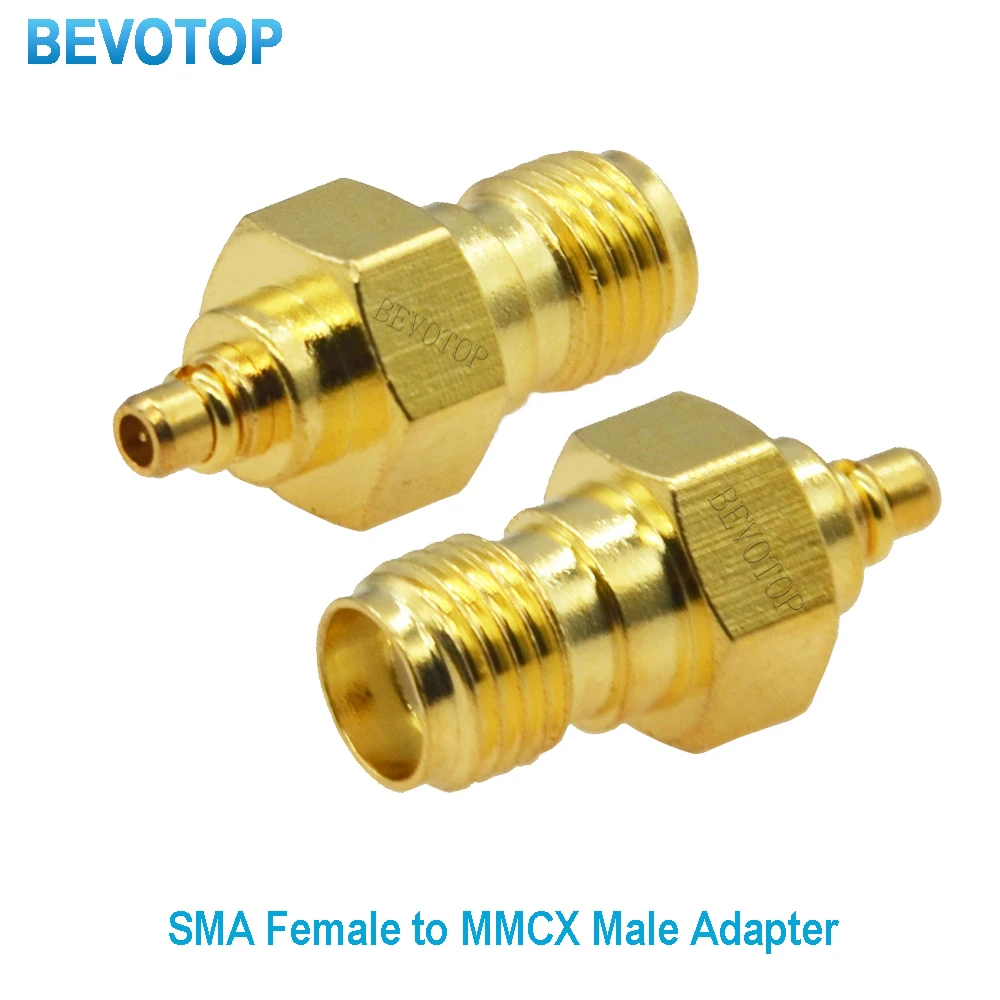 10PCS/lot SMA Female to MMCX Male Plug Straight Connector for WiFi Antenna Radio Antenna MMCX to SMA RF Coaxi Adapter Wholesale