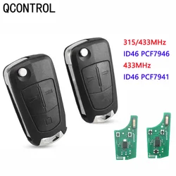 QCONTROL 315/433MHz G3-AM433TX Remote Key Suit for Opel/Vauxhall Signium  Vectra C (2006 - 2008) ID46 PCF7946/7941 chip