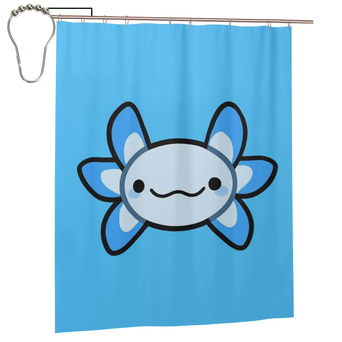 

Axolotl Blue By Matx Ft Shower Curtain Bathroom Polyester Waterproof Bath Curtains with Hooks