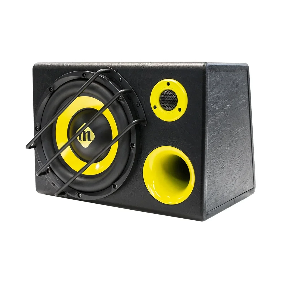 

Magical Newest 2000W trapezoid car super bass 12 volt 8 inch active car subwoofer 8" Car Active Amplifier Subwoofer