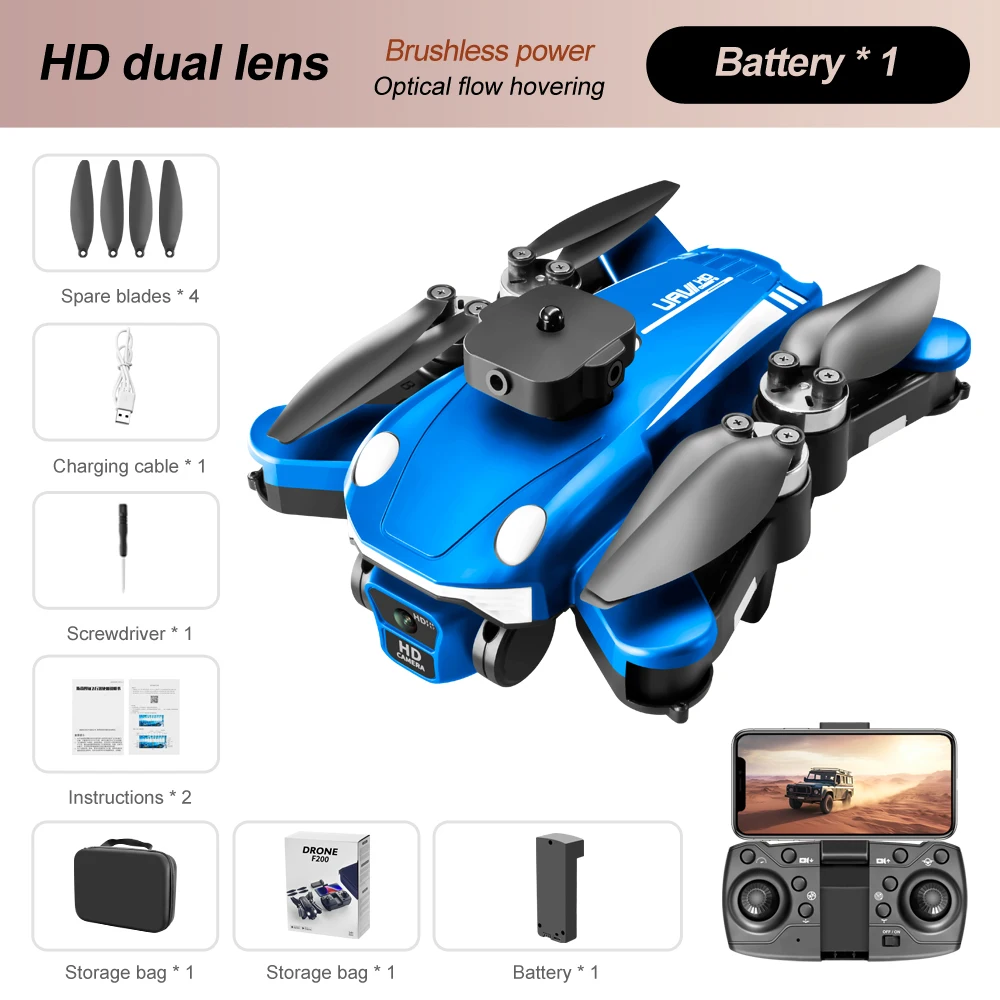 New  Drone  Professional Dual Camera 4K ESC WIFI FPV Obstacle Avoidance Four Axis Folding RC Aerial Photography