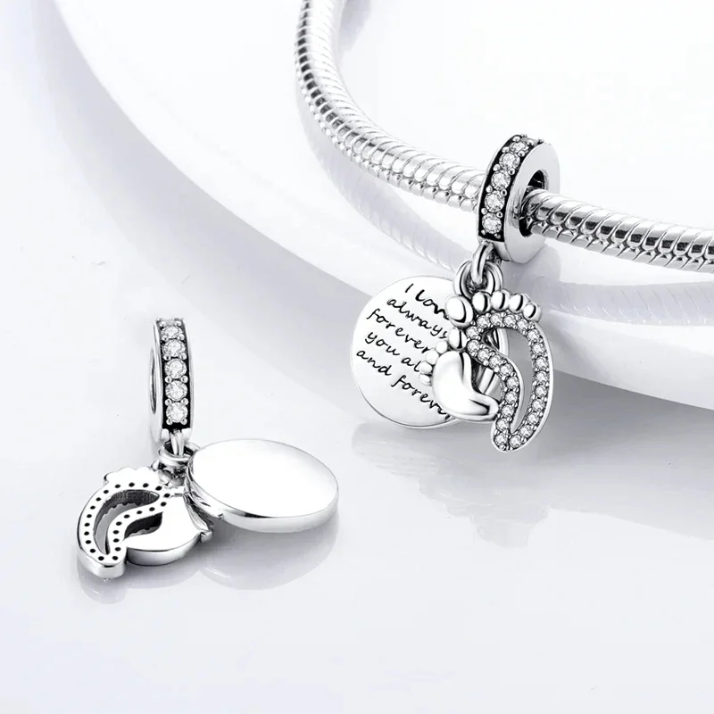 الأسرة البصمة الخرز 925 فضة الخرز الأصلي صالح الأصلي 925 سحر خرز سوار مجوهرات هدايا للنساء #2