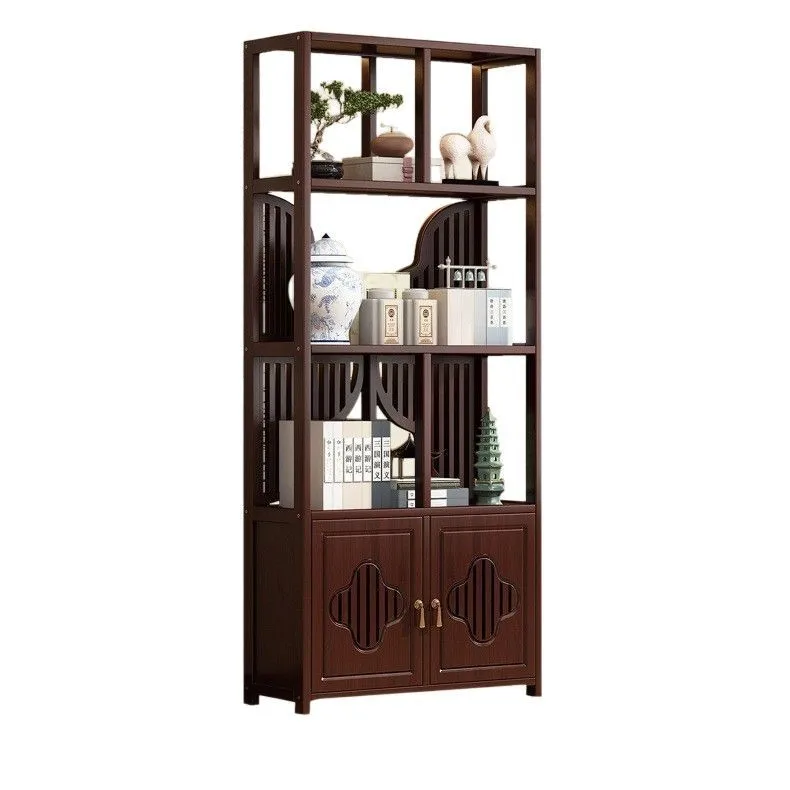 Premium Solid wood Chinese tea room decoration rack Duobao Pavilion ornament modern simple display cabinet