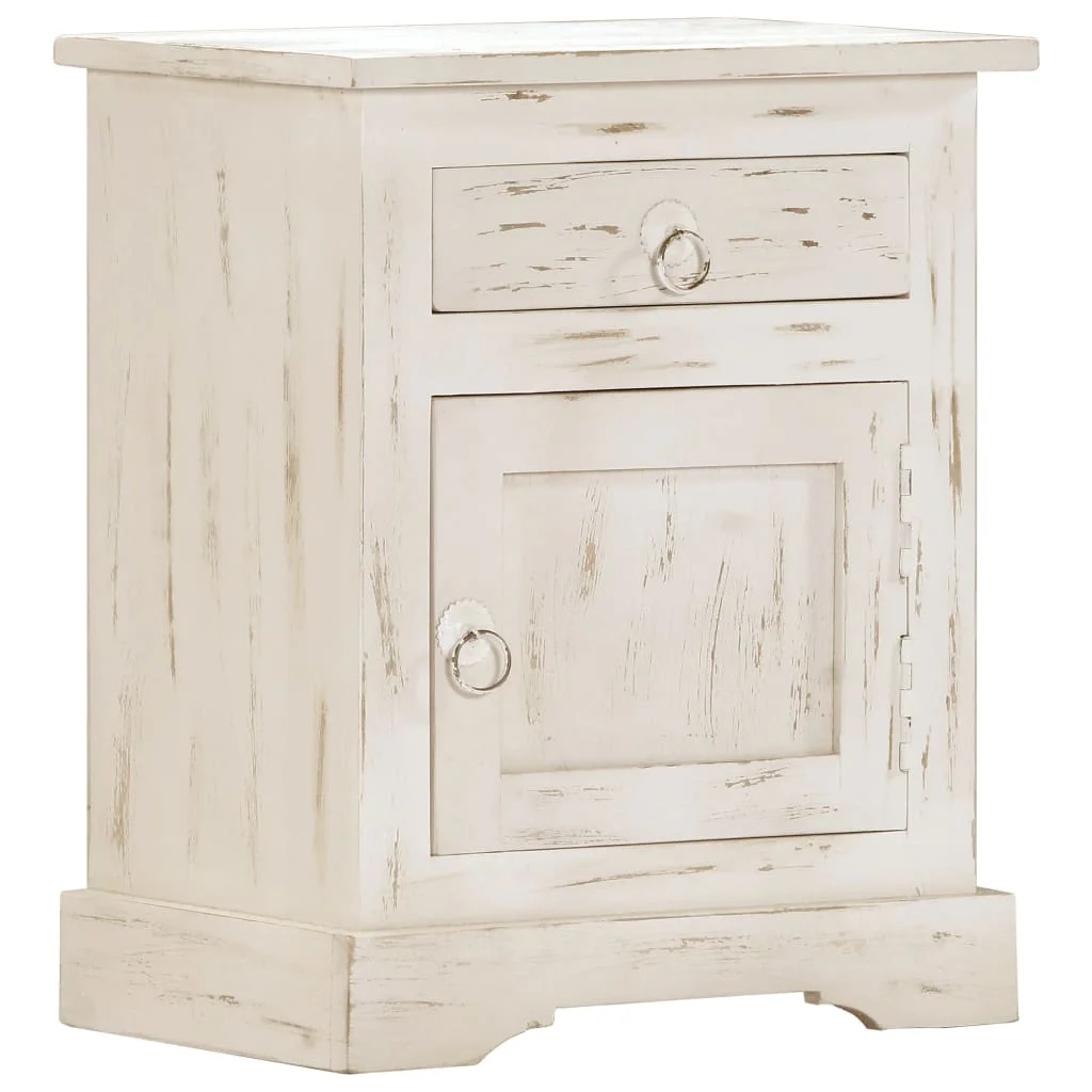 Bedside Cabinet White 15.7