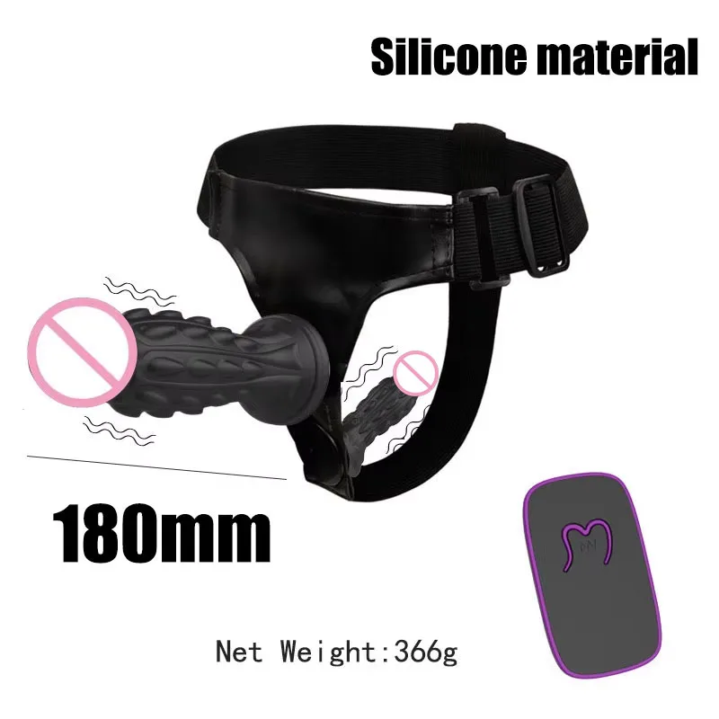 Remote Control Vibrating Silicone Strap On Dildo Harness, Adjustable Wearable Pegging Panties with Multiple Dildo Options, Coupl - view 2