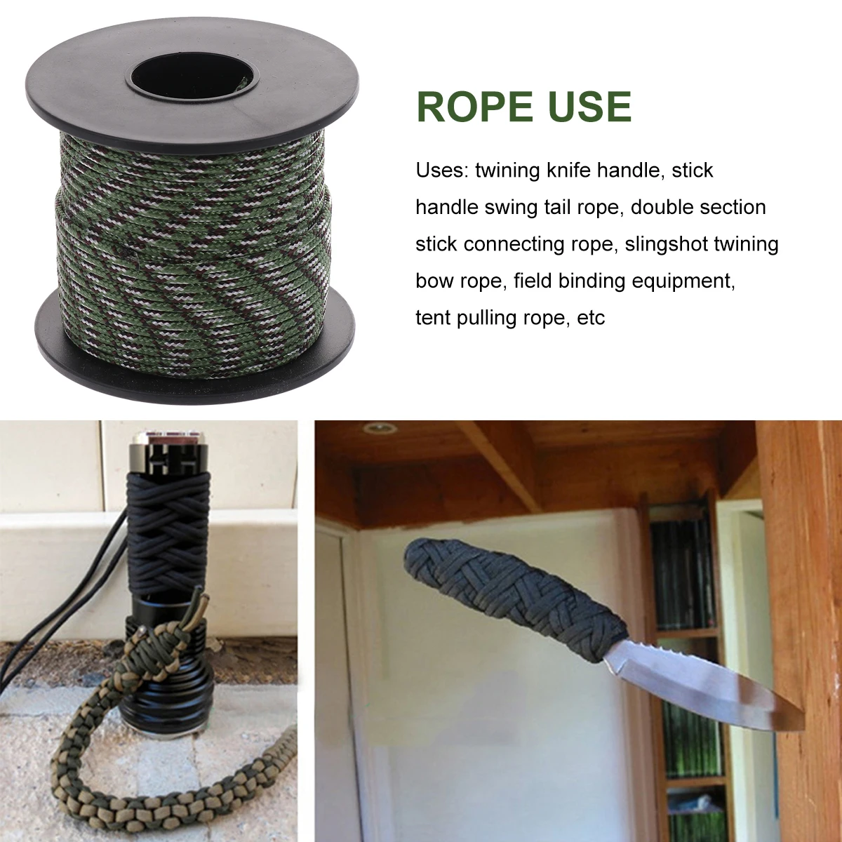 

31M 2.1mm Outdoor Use Reflective Rope Tent Fixed Rope Bright Color Clothesline Rope for Hiking Camping (Green)