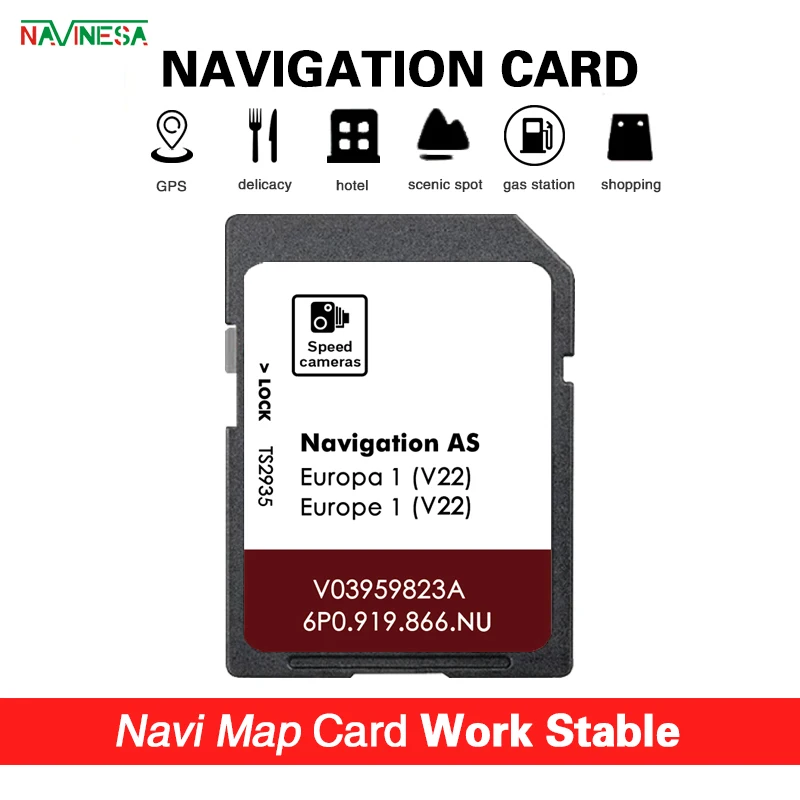 

for Seat Leon Ibiza Leon Alhambra MIB2 GEN2 Sat Navi System SD Card with Europe UK 2025 Maps AS V22 Accessories