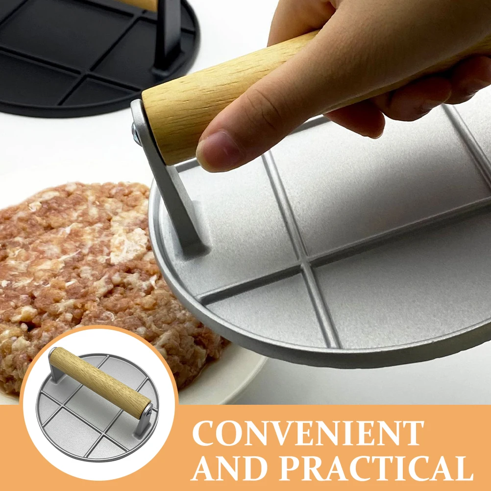 

Aluminum Alloy Burger Smasher Meat Press Round Square Patty Maker Mold Kitchen Gadget Silver Color Hamburger Tool DIY