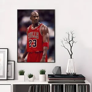 M-Michael J-Jordan selbst klebendes Plakat, Wanddekoration, selbstklebende Kunst, wasserdichtes Kleberpapier, Kaffee, Bar, Wohnzimmer, 1PC Hauptverkäufe Michael Jordan - №6
