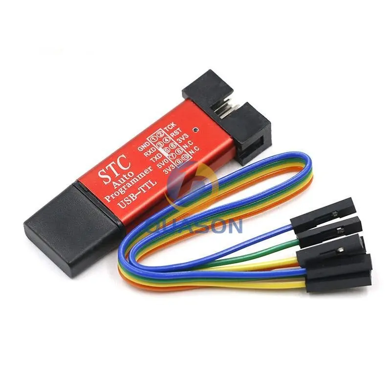 Programador automático MCU STC 51, descargador de microcontrolador, 3,3 V, 5V, Universal/Cable de descarga de doble voltaje USB a TTL