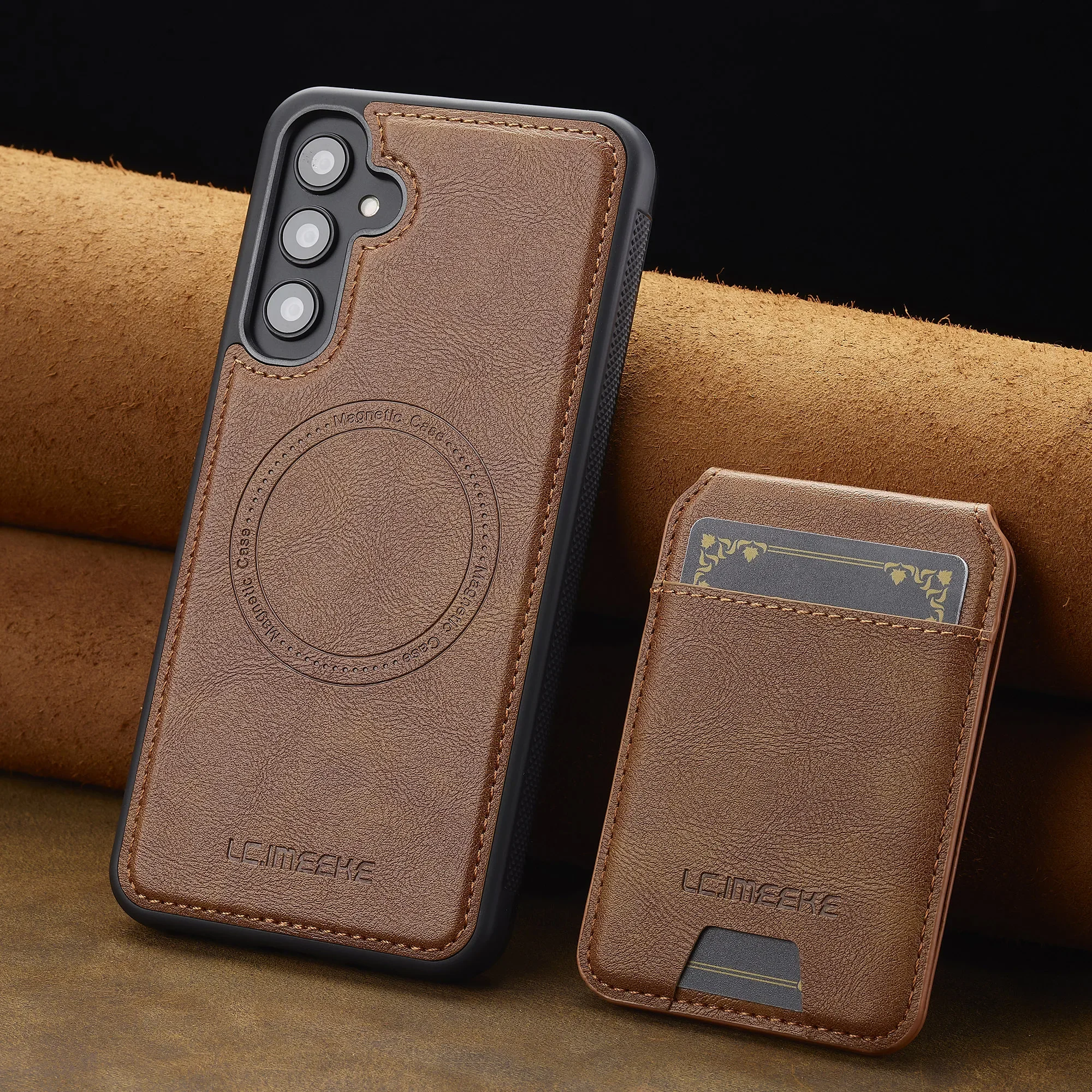 Abnehmbare Karten Solt Wallet Leder Handyhülle für Samsung Galaxy S26 S25 Ultra S24 Plus S22 S21 A55 A35 A16 A15 A17 A56 Cover