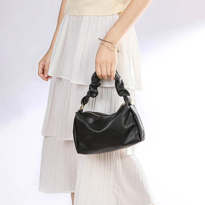 Zachte Lederen Handtas Casual Mode Dumpling Portemonnees En Handtassen Hoge Kwaliteit Cloud Crossbody Tassen Voor Vrouwen