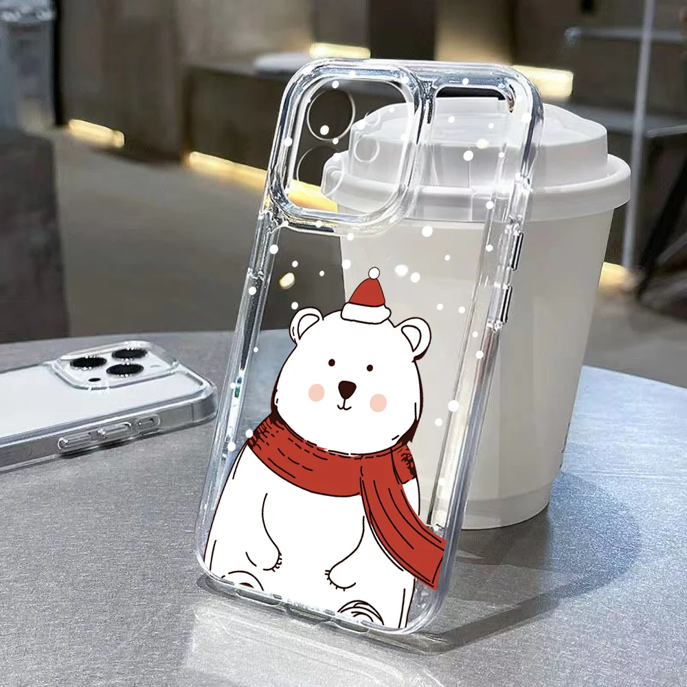 Чехол для телефона с Рождеством для Xiaomi Poco X6 X5 X4 Pro, чехол X3 M4 F4 Redmi 13C 10A 12C 11A 10 9A 9 10C, мягкий прозрачный бампер