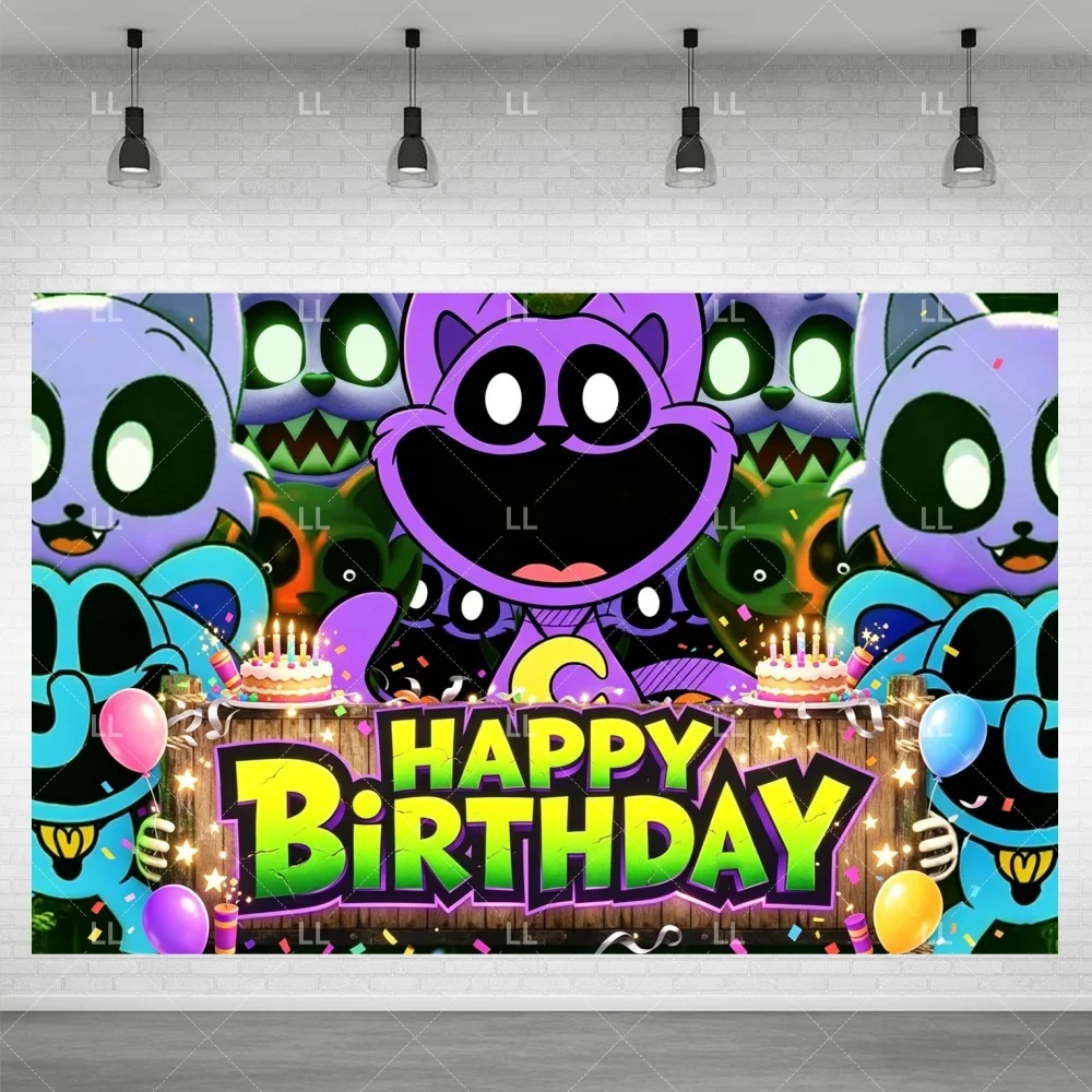 Smilings Critters Ballons Dekoration Cartoon-Tier-Banner Teller Becher Tortendekoration Geburtstagsparty-Zubehör Fotografie-Requisiten – Detail 13