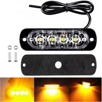 4LED Car Warning Light 12V-24V Grill Breakdown Light Car Truck Trailer Beacon Lamp LED Amber Side Light