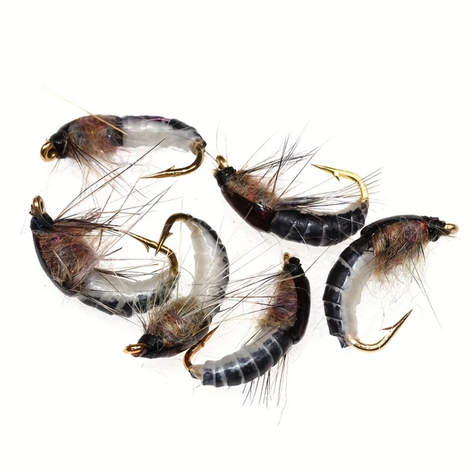 6pcs Realistic Fishing Lures Set – Lifelike Winged Insect Replicas, Enhanced with 12 Sharp , Perfect for Trout Angling – Eas