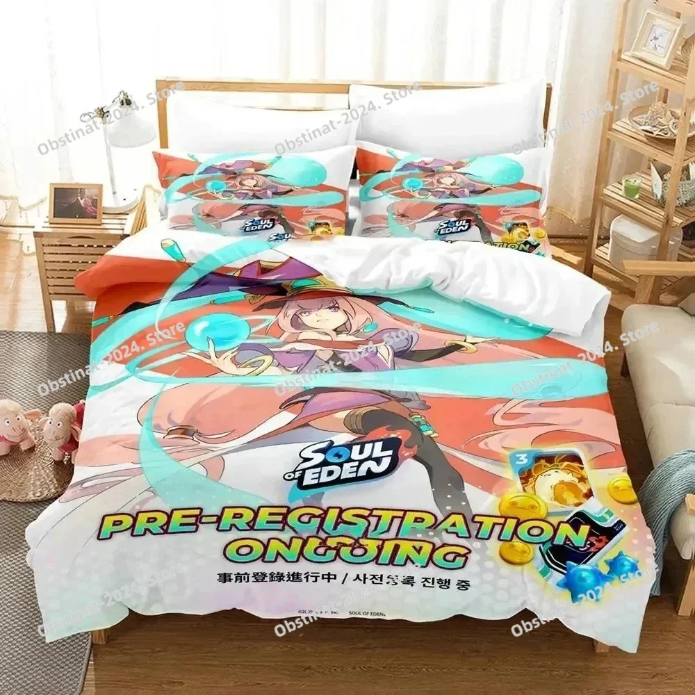 

Anime Game Soul of Eden Printed Bedding Duvet Cover Set Soft and Comfortable Perfect Children Room Decoration
