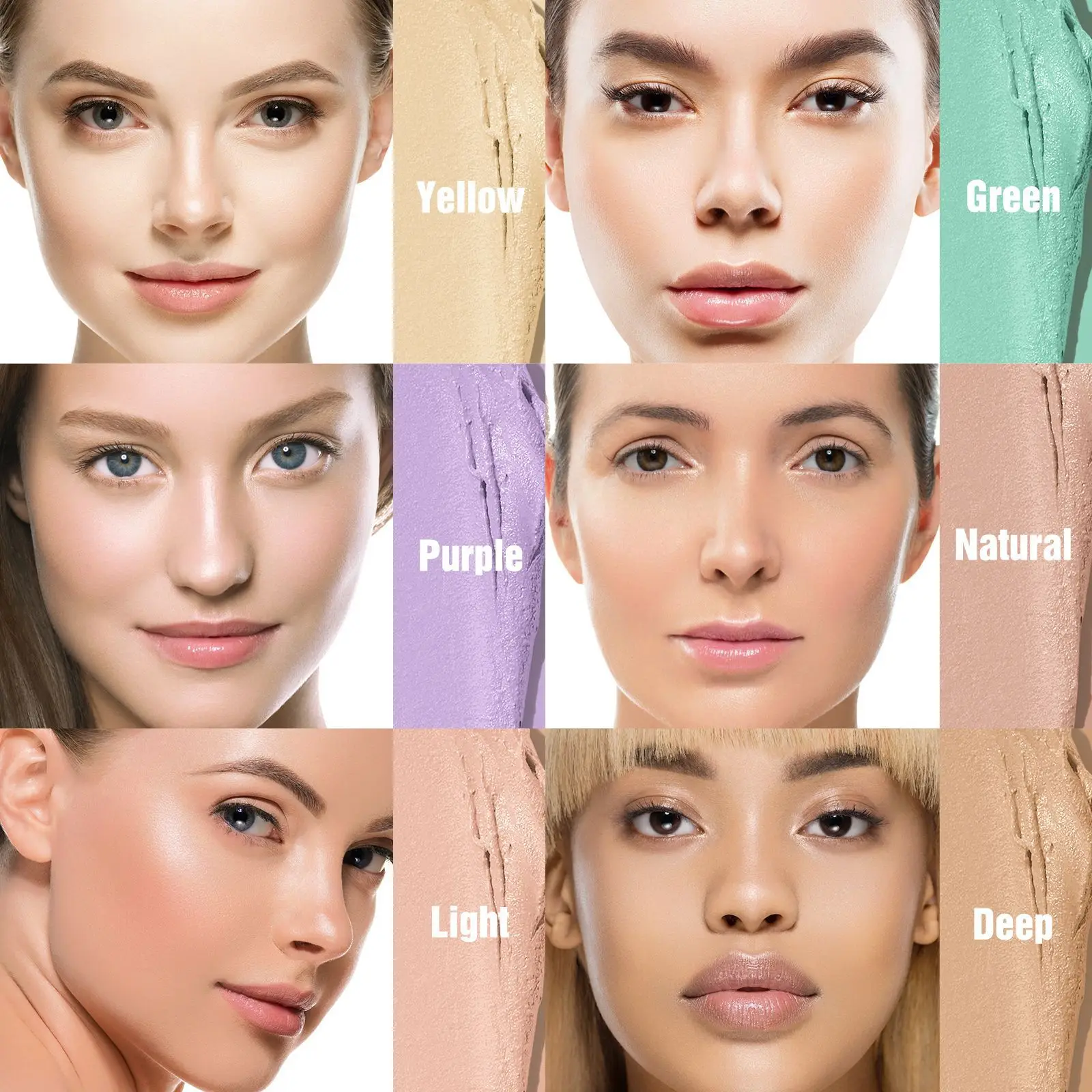 6 colori Concealer Stick Face Primer Base trucco che copre le imperfezioni del viso Contour Cosmetics Red Green Concealer Cream Stick