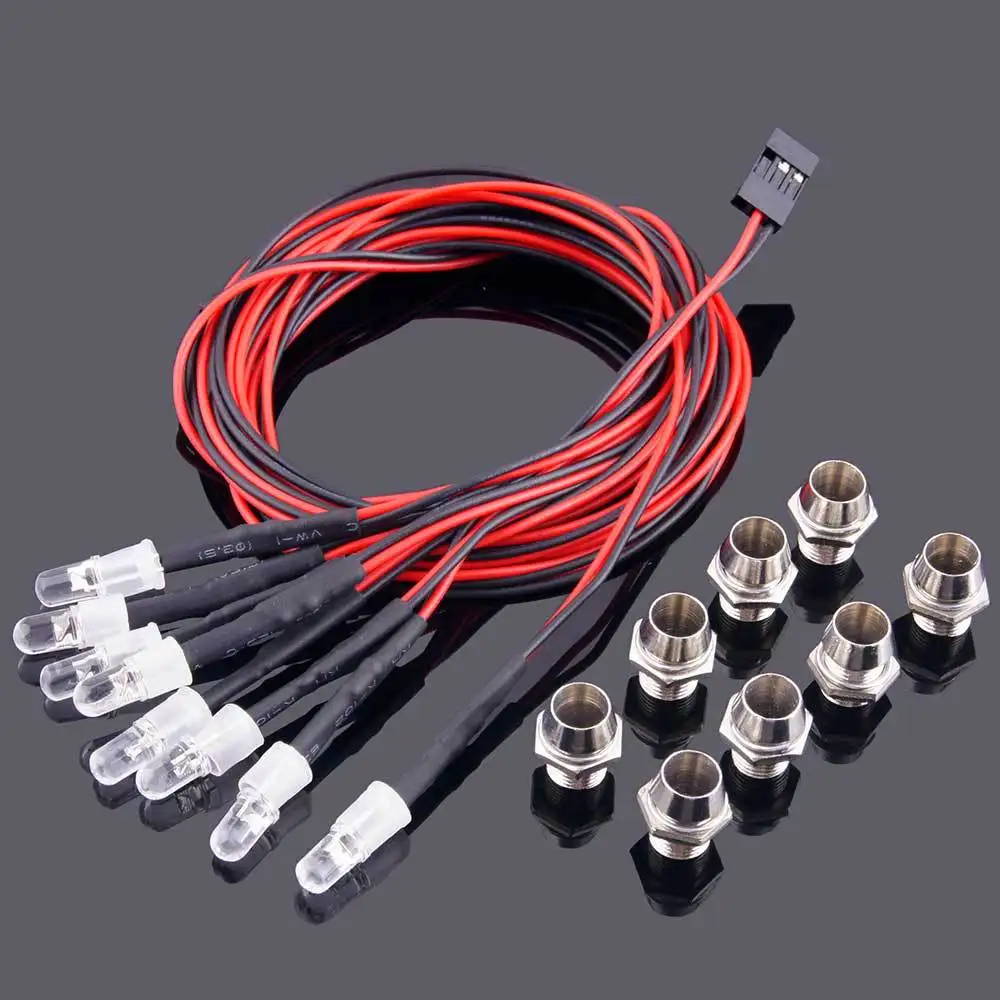 Fuel/electric model car lights  high-quality LED 8 lights  model car specific 2 red  2 white  4 yellow