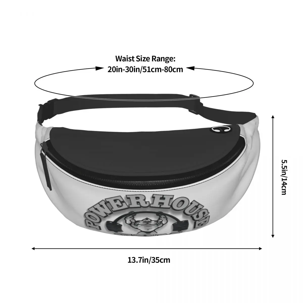 Powerhouse Gym Fanny Pack Mannen Vrouwen Casual Fitness Bodybuilding Crossbody Heuptas Voor Reizen Fietsen Telefoon Geld Zakje