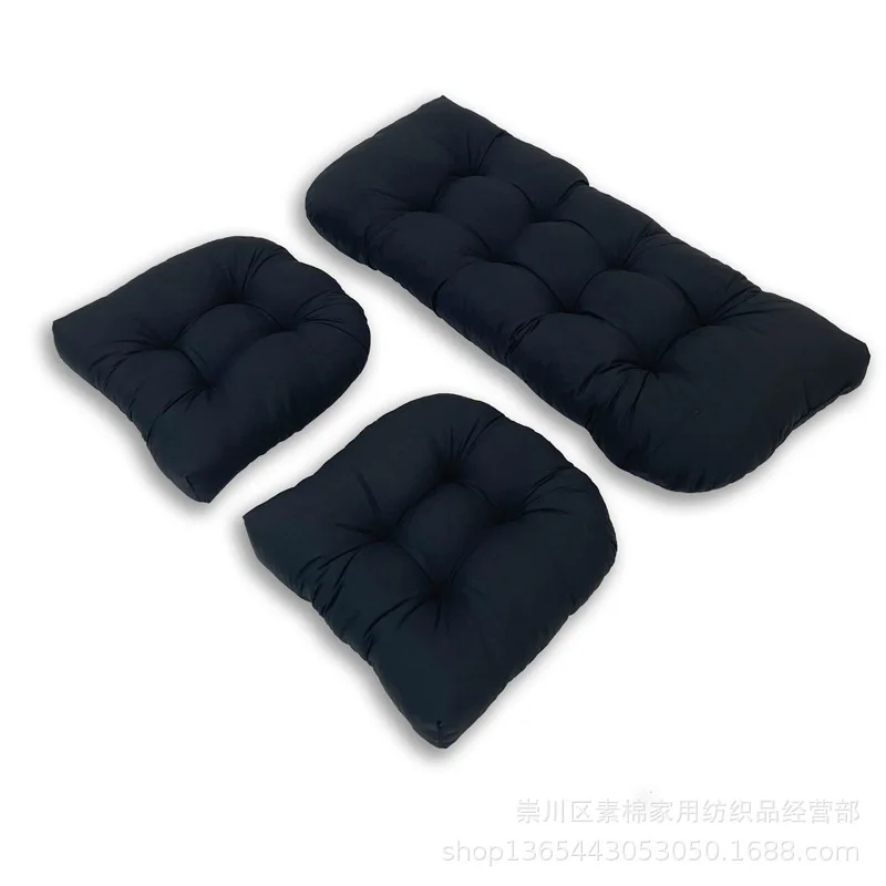 Thicken outdoor pullovers Amazon hot home lounge cushion rocking chair cushion chair cushion rattan seat cushion three-piece set