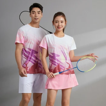 Women Quick Dry Breathable Badminton Sets Men Fashions Casual Aesthetics Tennis Clothing Outdoor Fitness Badminton Sportswear