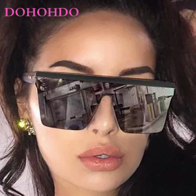 

Trend Big Frame Square One-Piece Women Sunglasses Popular Designer Punk Men Sunglass Outdoor Driving Travel Eyewear Ladies UV400