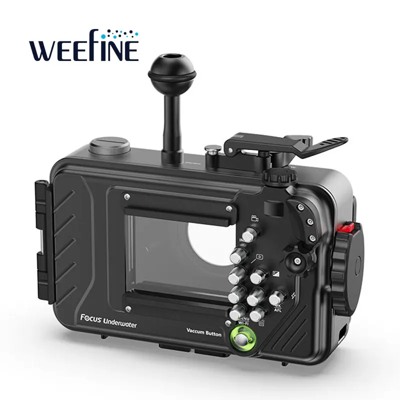 WEEFINE Nuovo alloggiamento TGPRO per la custodia UW per fotocamera Olympus TG7/TG6/TG5 con sistema di aspirazione integrato con profondità impermeabile 80M