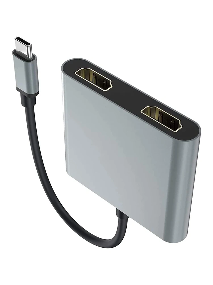 Adapter USB C do podwójnego wyświetlacza 4K@30Hz UHD Stacja dokująca Thunderbolt3 typu C Dwa monitory zgodne z HDMI do laptopa Macbook Pro — zdjęcie produktu 7