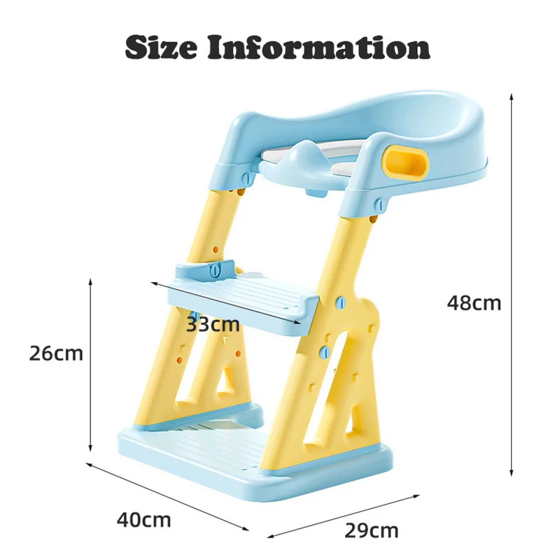 Marchepied Amélioré et Pliable avec Siège de Toilette Portable, Pot d\'Entraînement pour Enfant