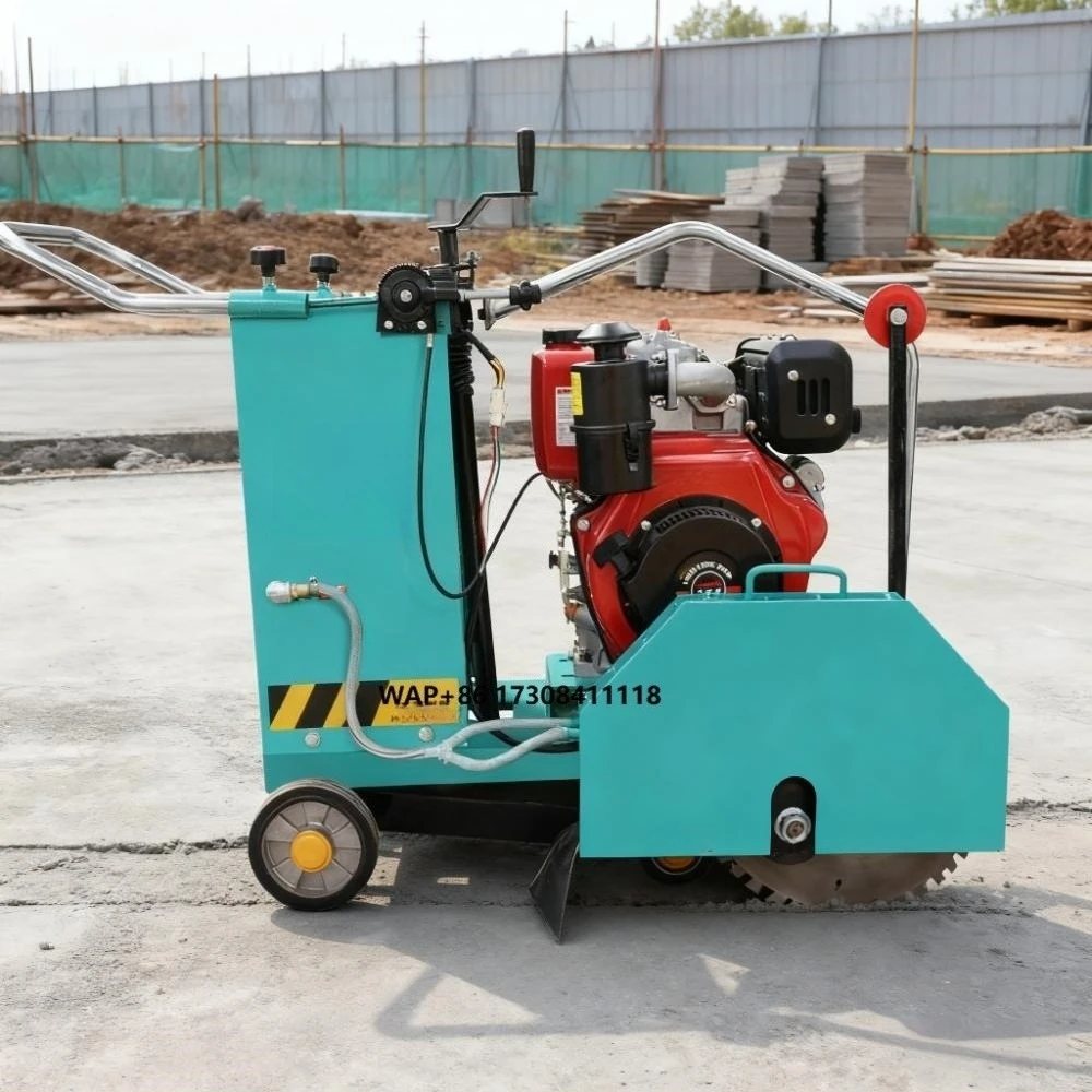 منشار أرضية خرسانية محمول يمشي خلف الطريق قطع كبح القاطع آلة قطع الأخدود الطريق للبيع #1