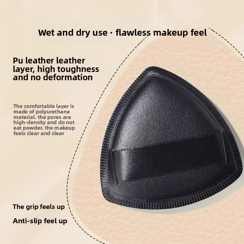 10 stuks driehoekige poederdons nat droog gebruik voor losse poeder vloeibare cosmetische zachte pluche poederdons make-up foundation nieuw in de trend