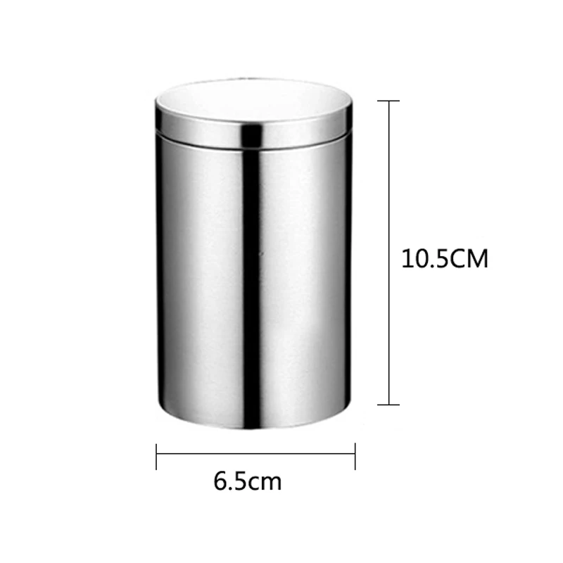 304 Stainless Steel Portable Tea Canister Carry A Travel Container with You Food Storage Jar Large Capacity Cigarette Case