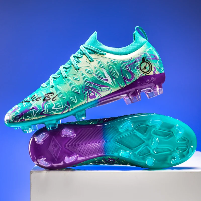 

New Men Professional Football Boots Ultralight Soccer Shoes Sport Training Breathable Sneakers Unisex Grass Cleats Match Soft