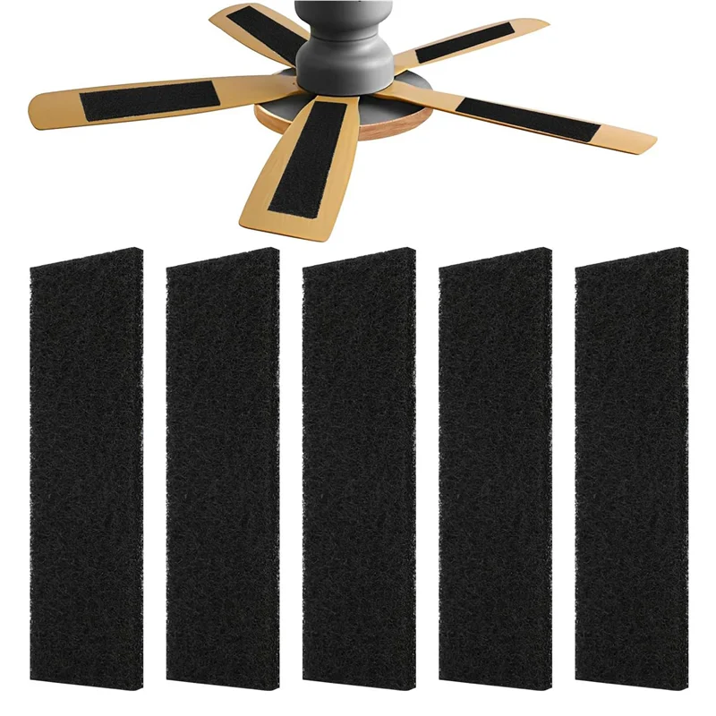 Top Deals 5 Pcs Ceiling Fan Filter Set Kit - Coconut Shell Carbon Air Filters Set Filters For Fan Blades, Easy Install, Keep Air