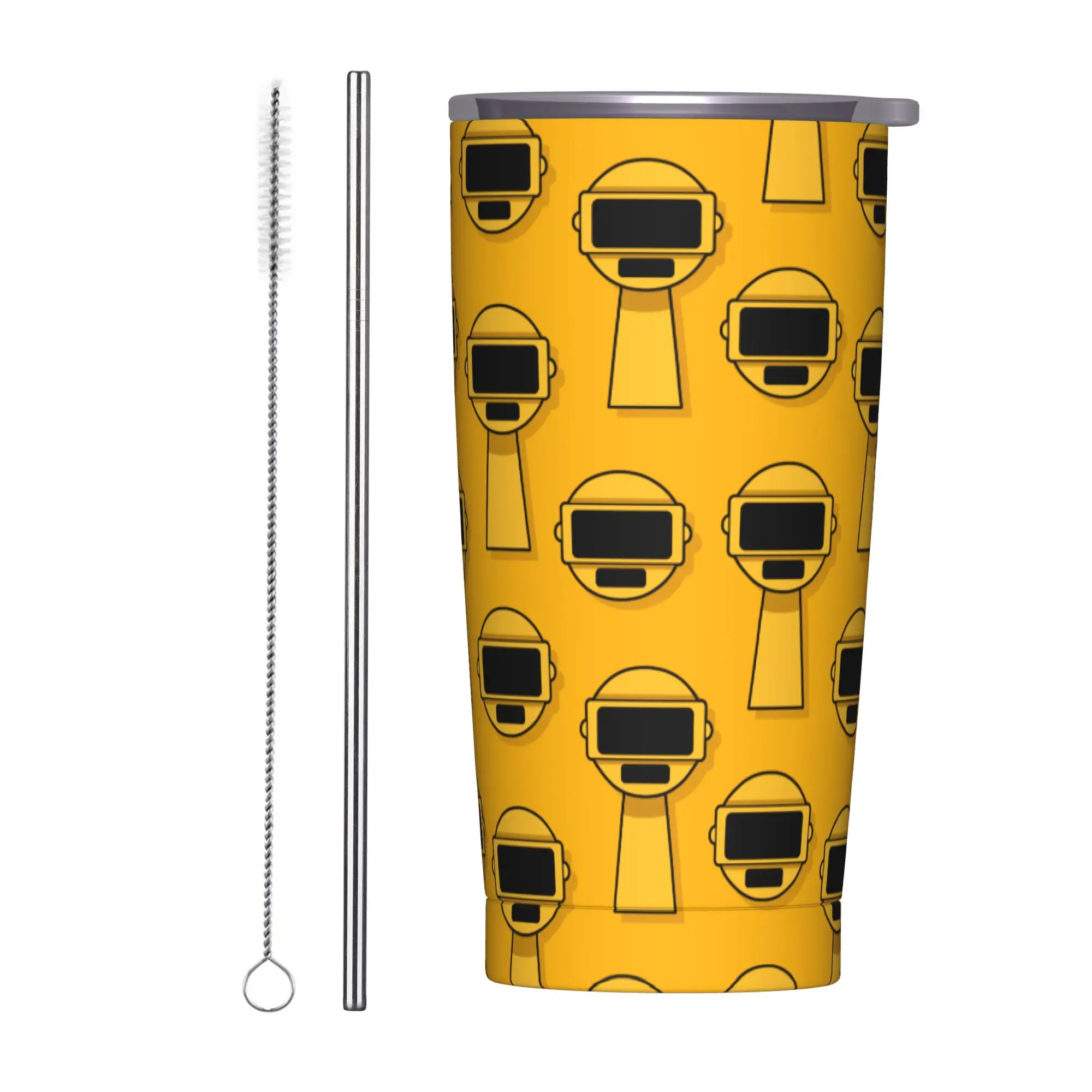 Sprunki Cartoon Anime Tumbler Vacuum Insulated  Thermal Cup with Lid Straw Double Wall Mugs Hot Cold Drink