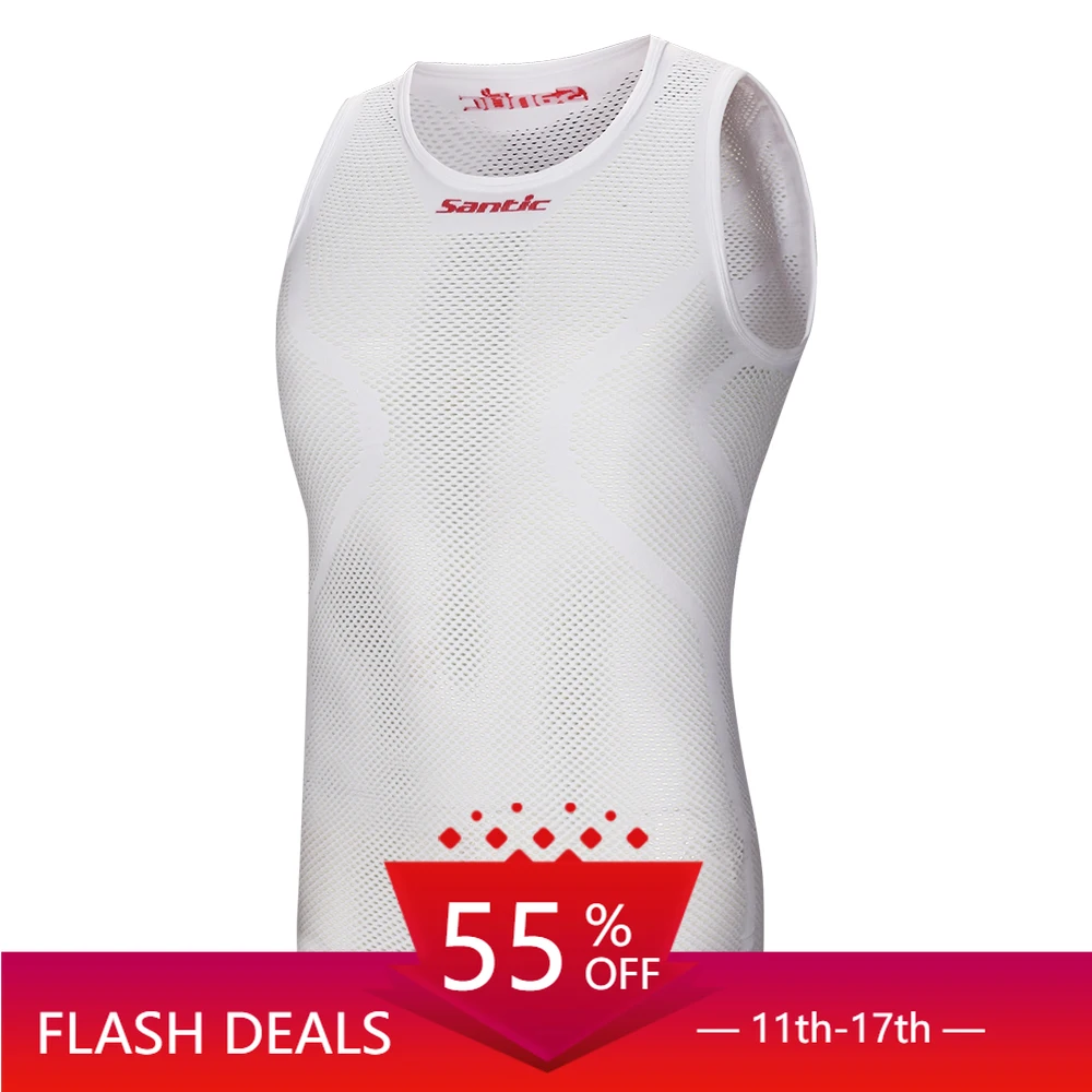 

Santic Men's Cycling Vest Summer Seamless Quick Drying Sports MTB Road Cycling Wear Sweatwicking Shirt