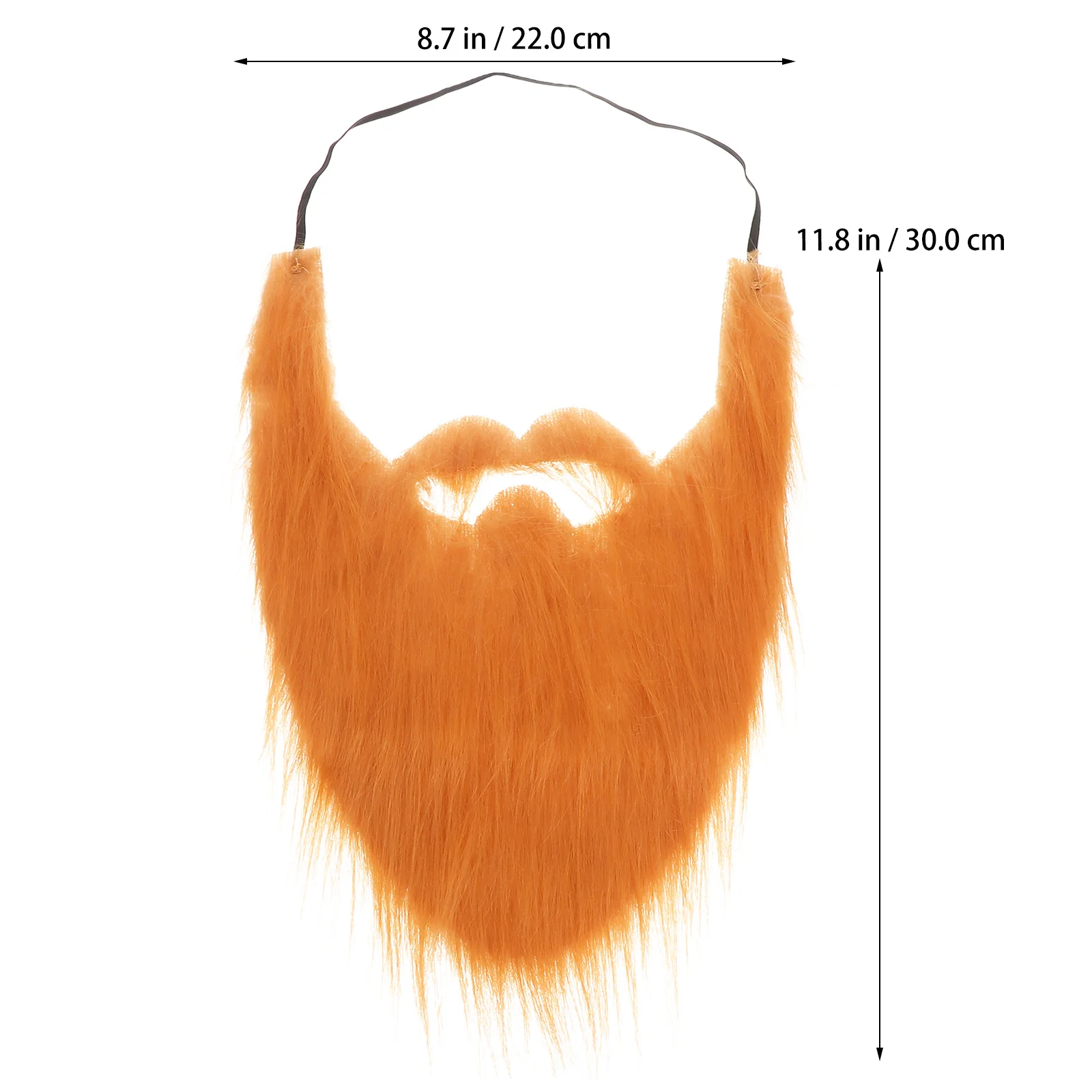 

2Pcs Fake Beard Mustache Costume Accessory Elastic Rope Fun Party Cosplay Facial Hair Fake Mustache Costume Beard