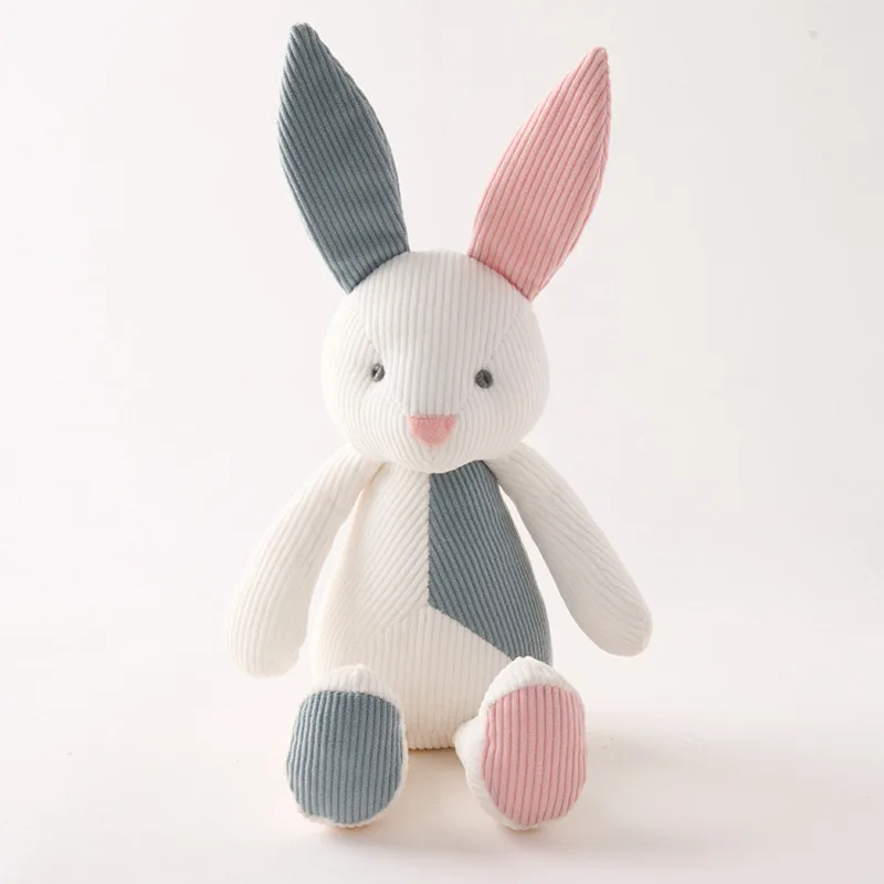 

New BobyBobo Striped Color Blocked Rabbit Plush Toy 20CM Cute Soft Comfort Doll Children's Gift Companion Plush Toy Easter Gifts