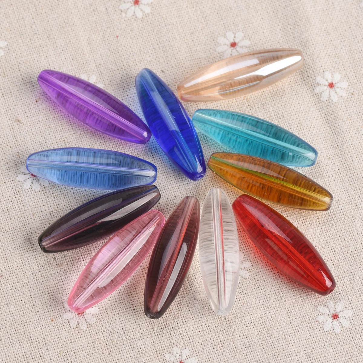 5pcs Big Rugby Shape Oval Crystal Glass Loose Crafts Beads For Jewelry Making Findings DIY Curtain