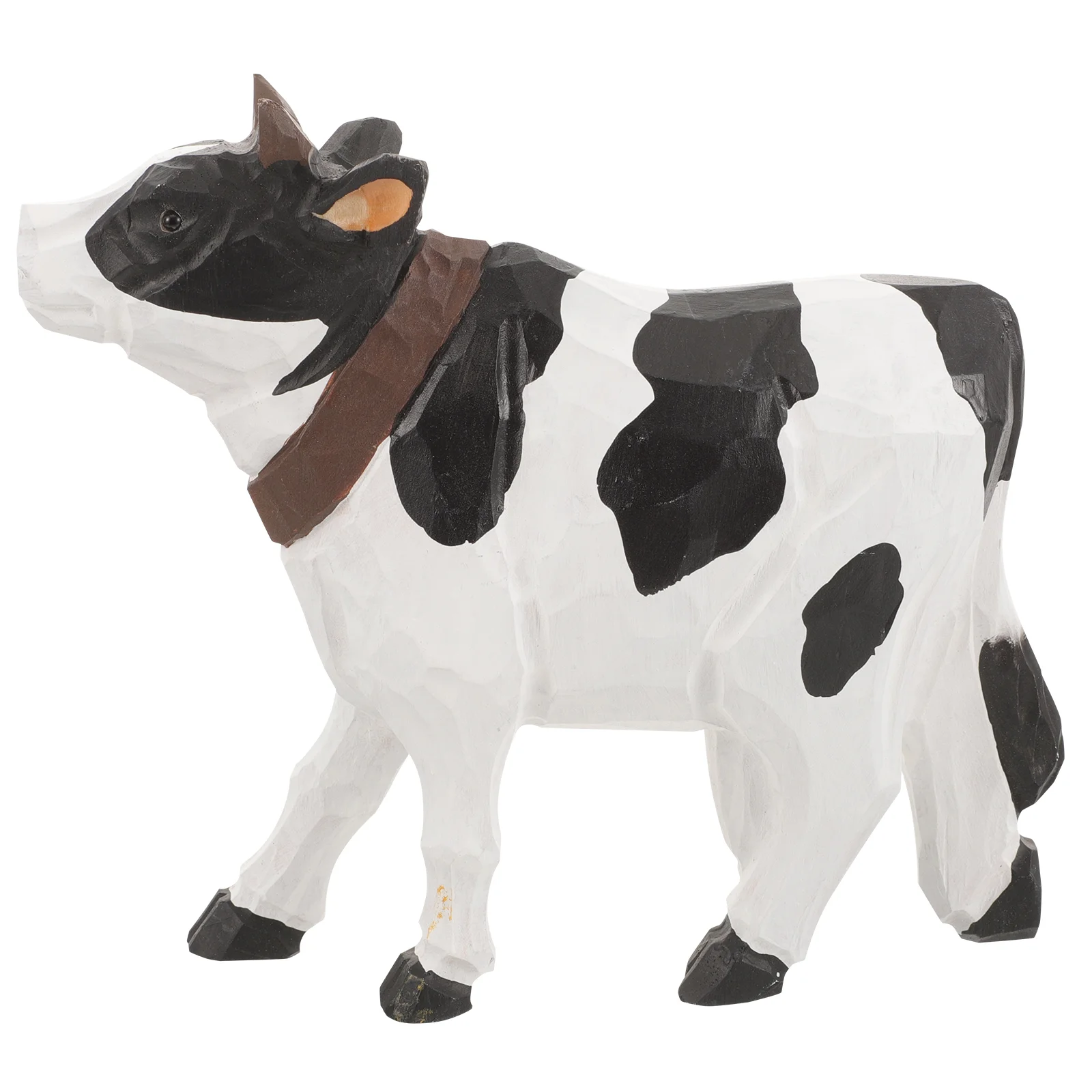 

Wood Animals Adorn Tiny Ornament Desktop Decors Dairy Cow Figurines Small Household Statues